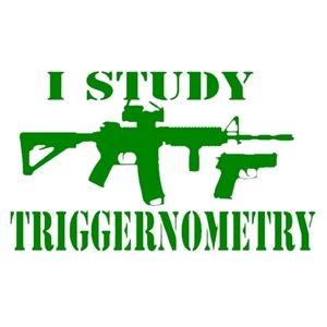 Green 6WX3.5H I study triggernometry Premium permanent vinyl decal